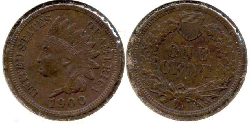 1900 Indian Head Cent AU-50