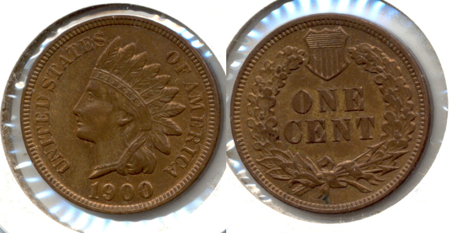 1900 Indian Head Cent AU-58