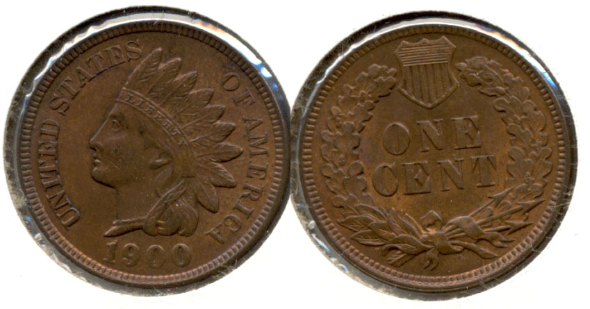 1900 Indian Head Cent MS-64 Red Brown