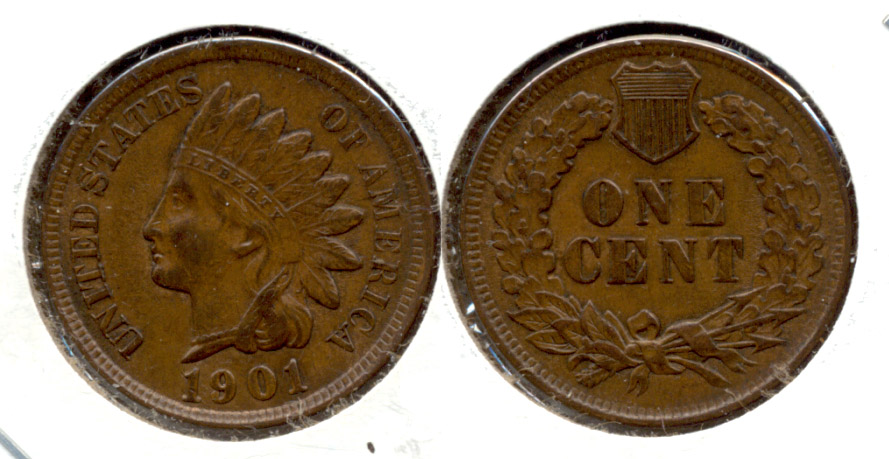 1901 Indian Head Cent AU-50 g