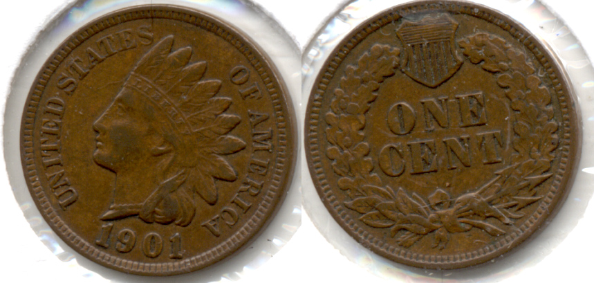 1901 Indian Head Cent EF-40 h