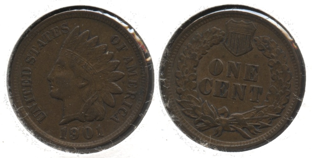 1901 Indian Head Cent EF-40 #k