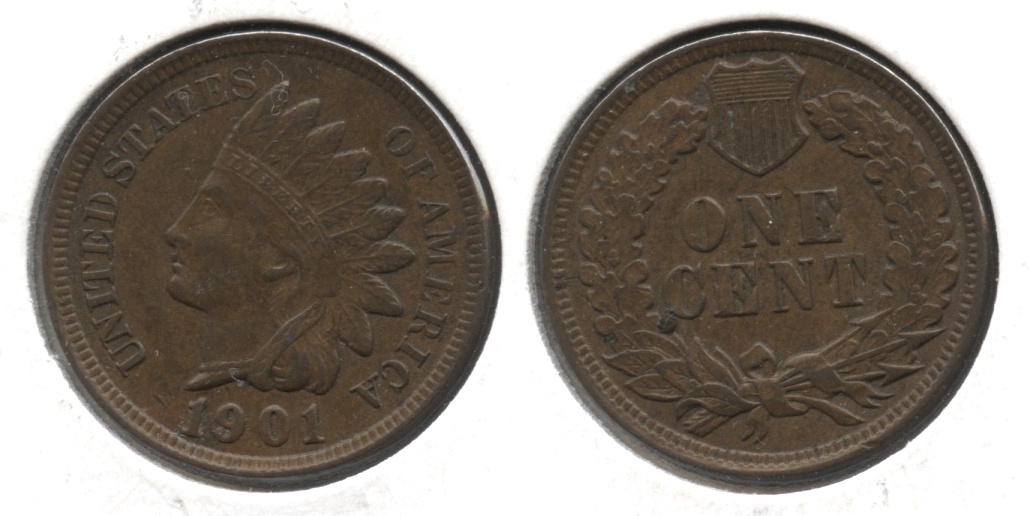1901 Indian Head Cent EF-40 #m