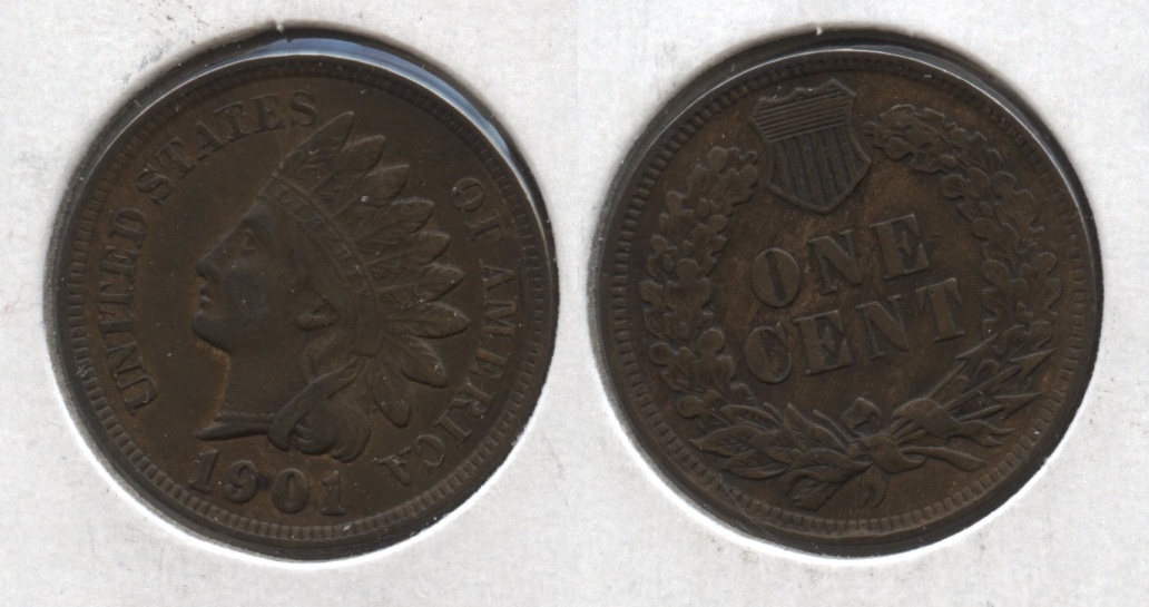 1901 Indian Head Cent EF-40 #n