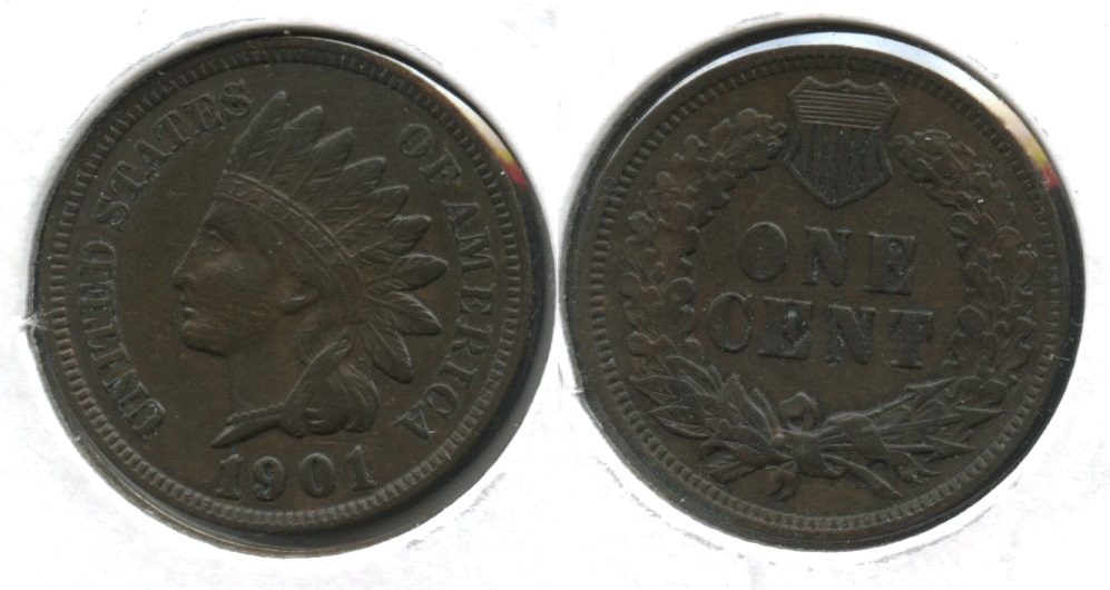 1901 Indian Head Cent EF-40 #o