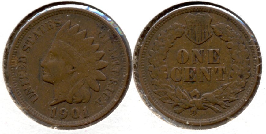 1901 Indian Head Cent Fine-12 e