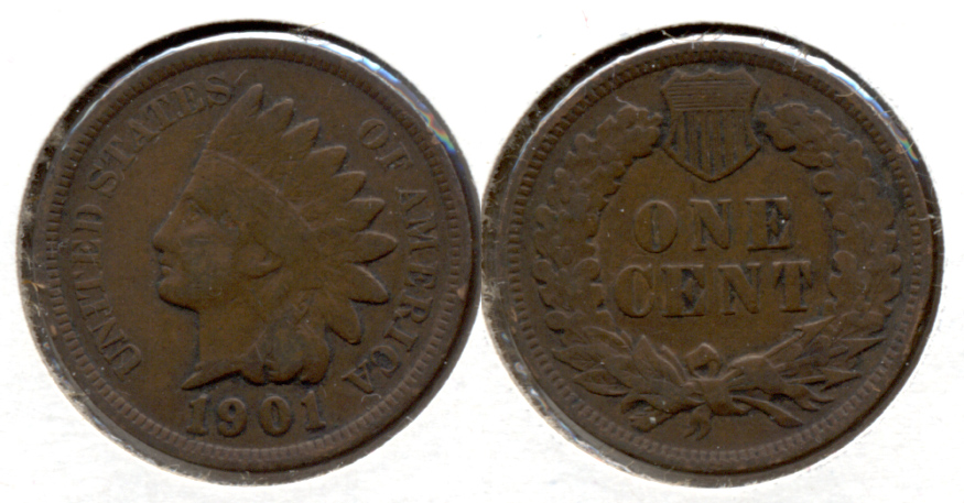 1901 Indian Head Cent Fine-12 g