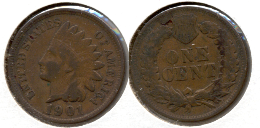 1901 Indian Head Cent Fine-12 i