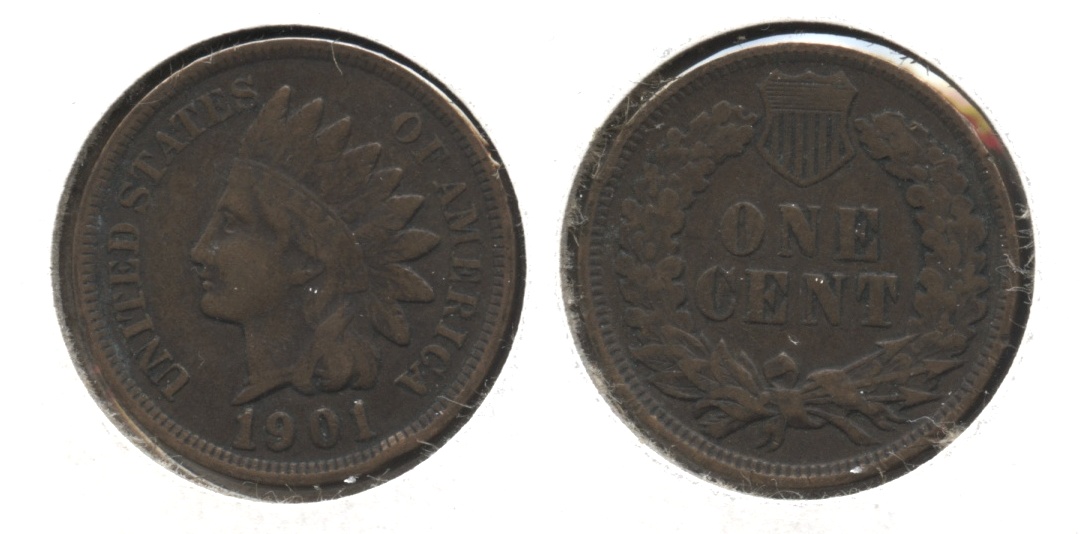 1901 Indian Head Cent Fine-12 #n