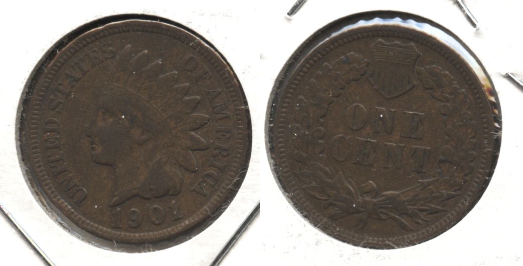 1901 Indian Head Cent Fine-12 #p