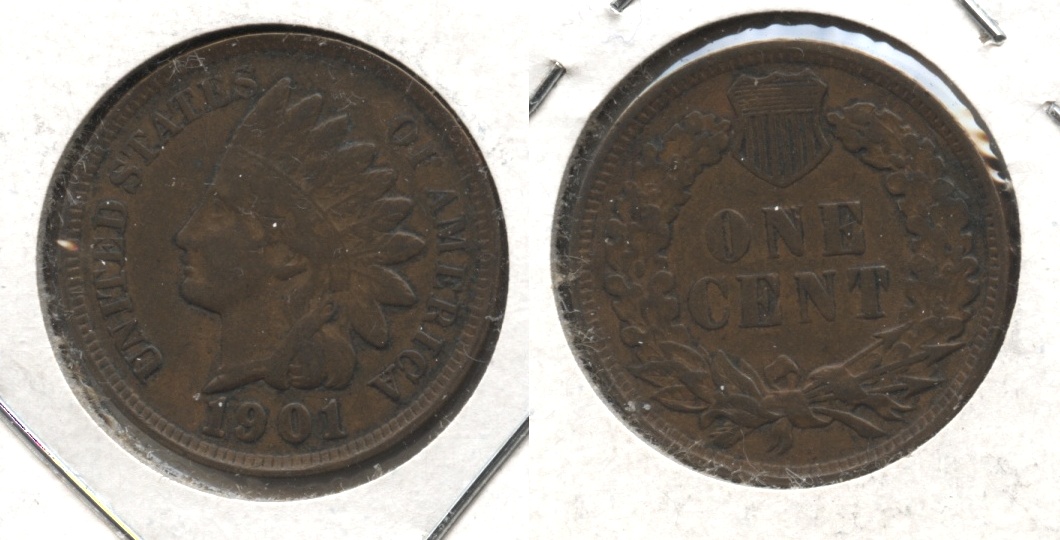 1901 Indian Head Cent Fine-12 #r