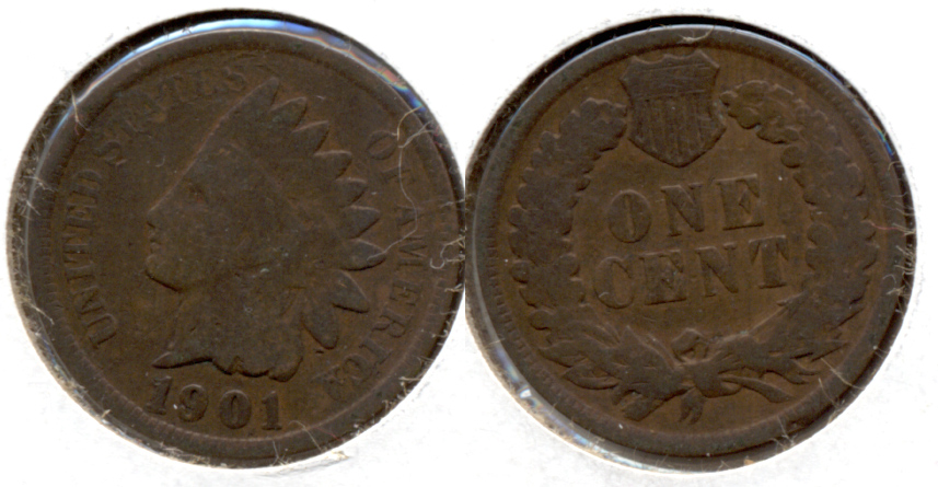 1901 Indian Head Cent Good-4