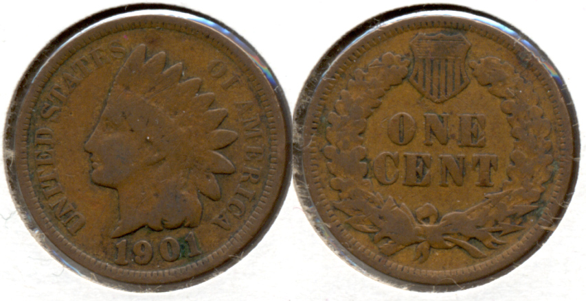 1901 Indian Head Cent Good-4 b