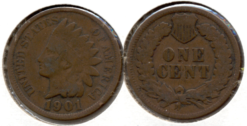 1901 Indian Head Cent Good-4 d