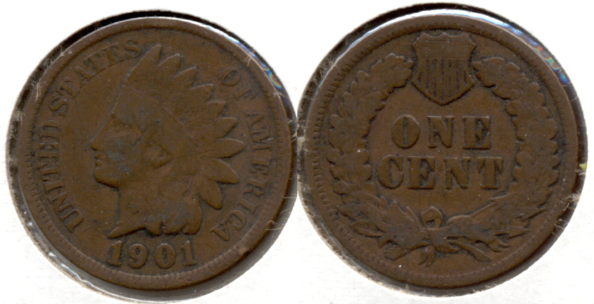 1901 Indian Head Cent Good-4 d
