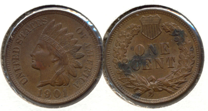 1901 Indian Head Cent MS-63 Brown b