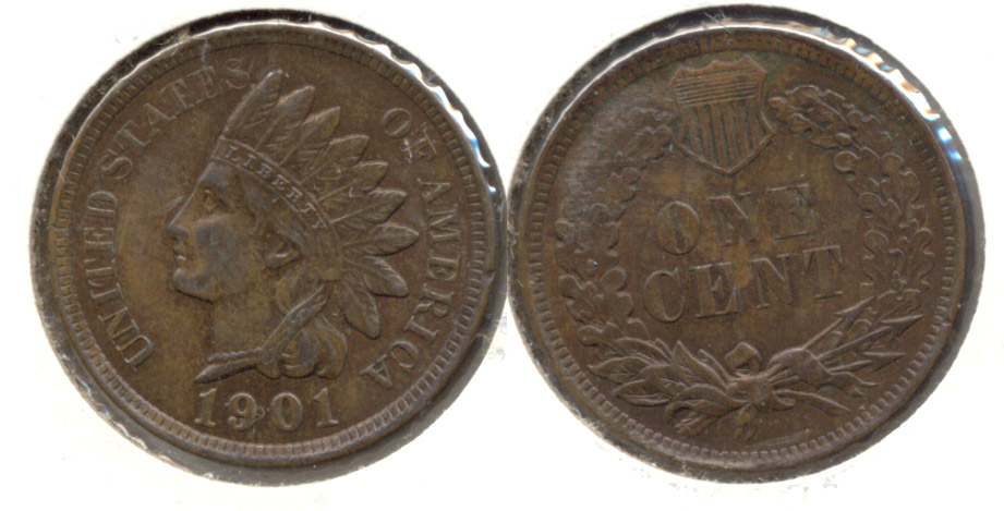 1901 Indian Head Cent MS-63 Brown e
