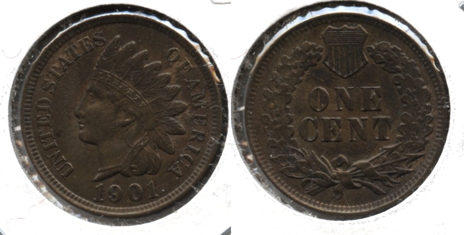 1901 Indian Head Cent MS-63 Brown f