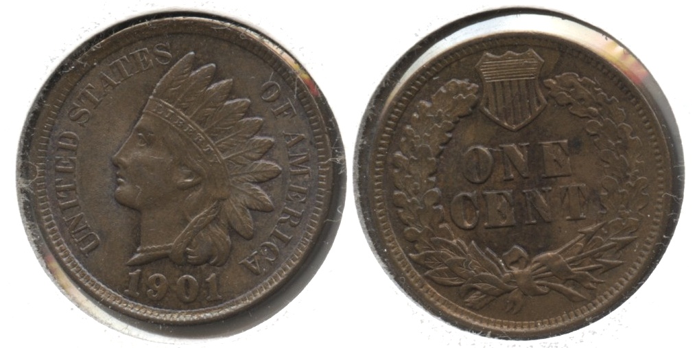 1901 Indian Head Cent MS-64 Brown #c