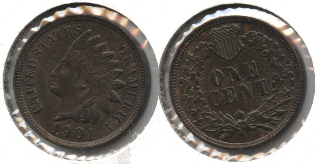 1901 Indian Head Cent MS-64 Brown #d