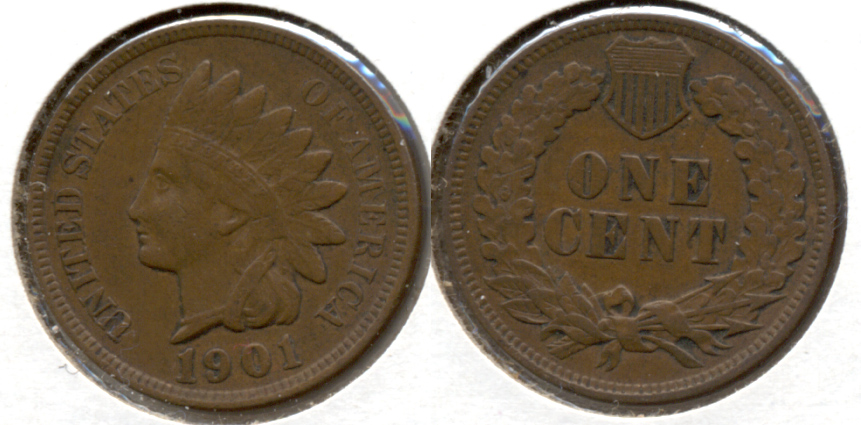 1901 Indian Head Cent VF-20 b