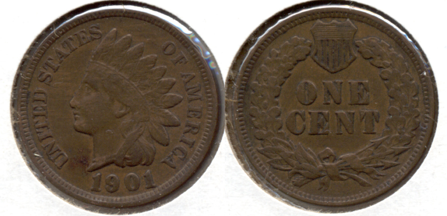 1901 Indian Head Cent VF-20 c
