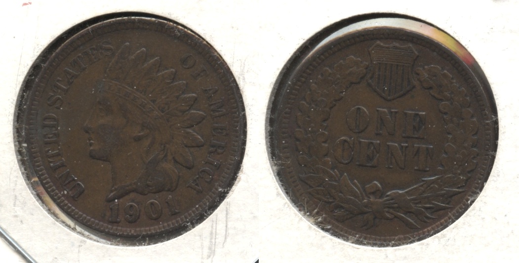 1901 Indian Head Cent VF-20 #s