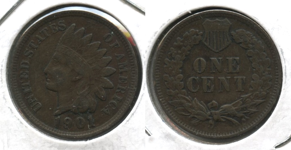 1901 Indian Head Cent VF-20 #w