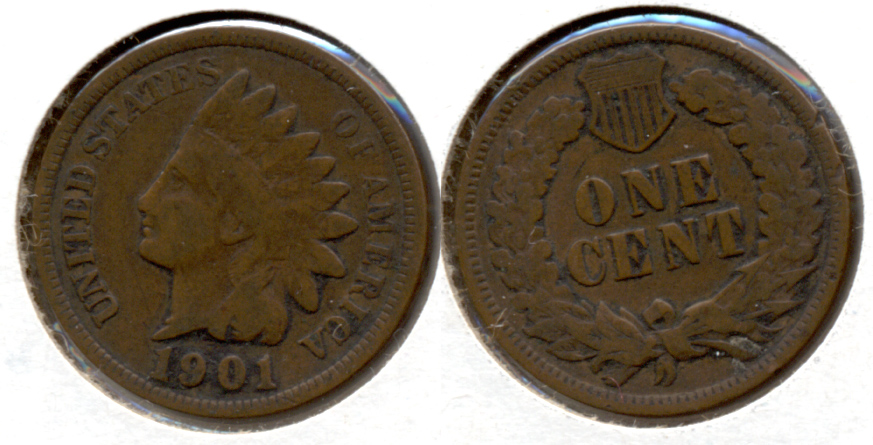 1901 Indian Head Cent VG-8