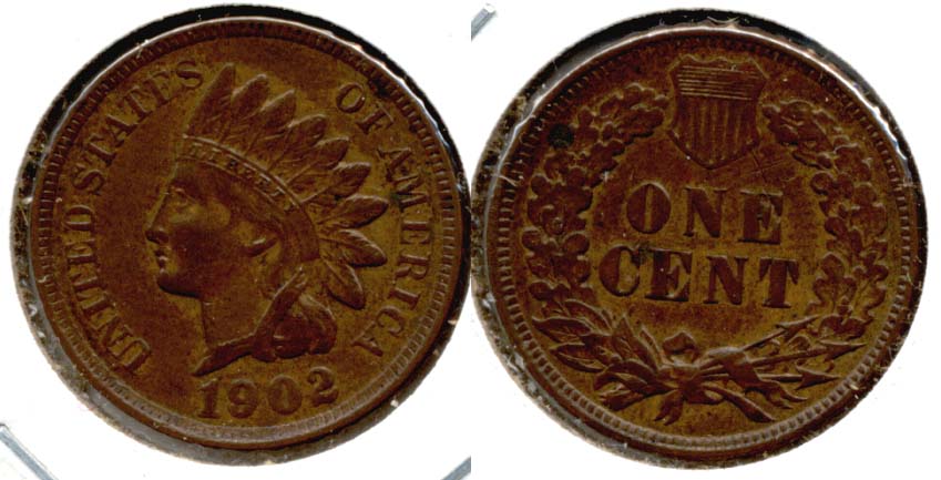 1902 Indian Head Cent AU-50 g