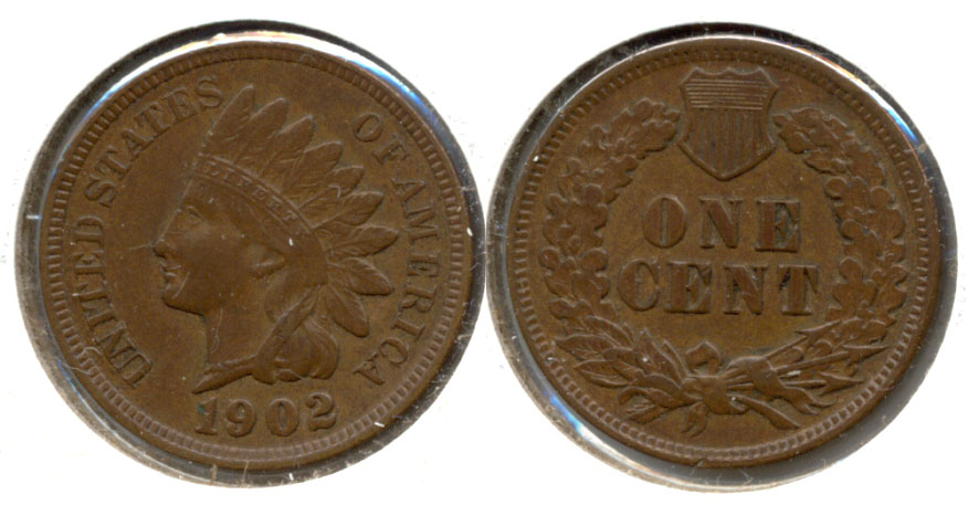 1902 Indian Head Cent AU-50 i