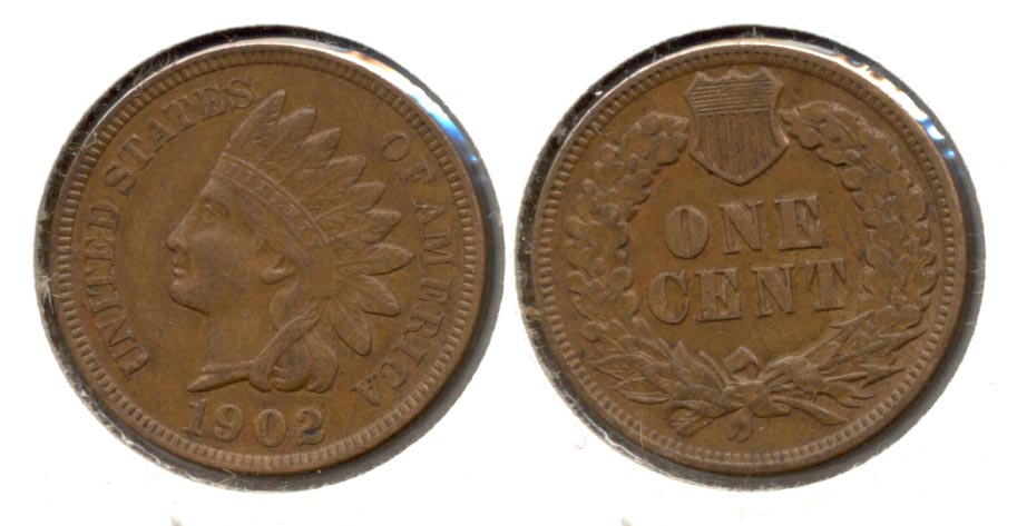 1902 Indian Head Cent AU-50 j