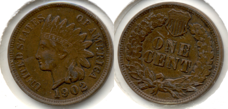 1902 Indian Head Cent EF-40 k