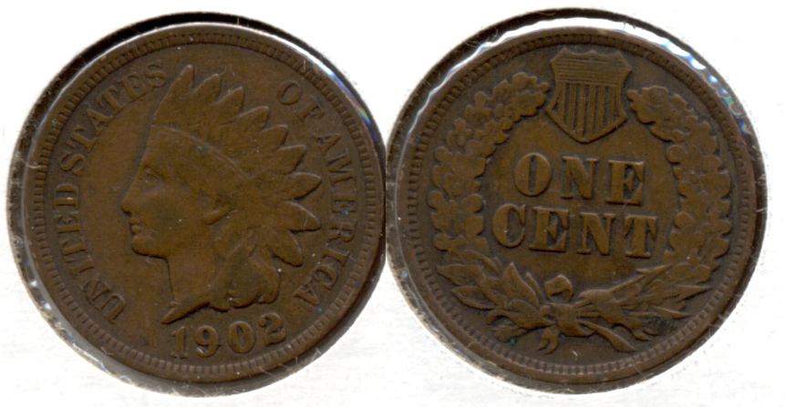 1902 Indian Head Cent Fine-12 b