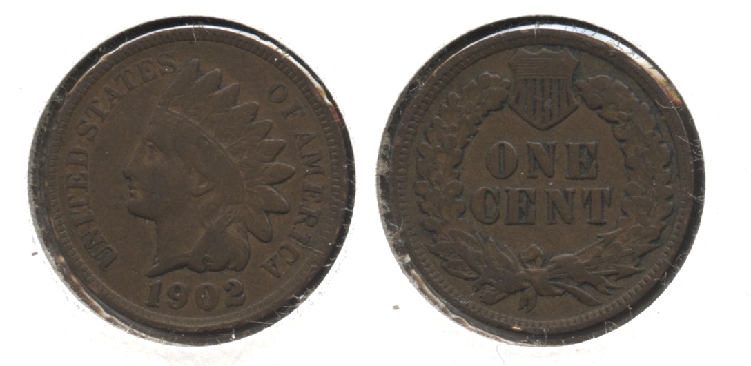 1902 Indian Head Cent Fine-12 #k