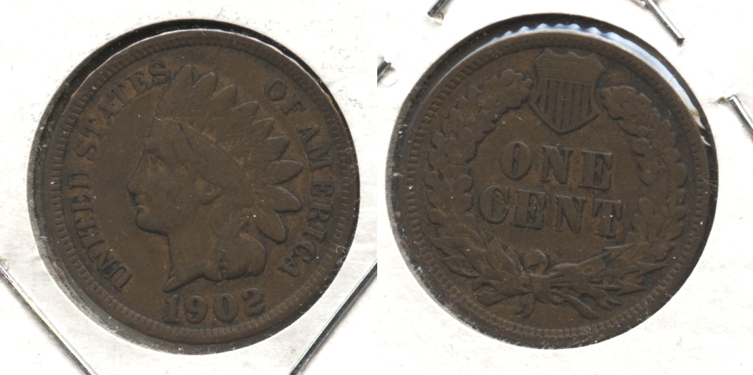 1902 Indian Head Cent Fine-12 #p