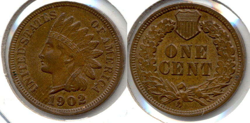 1902 Indian Head Cent MS-60 Brown