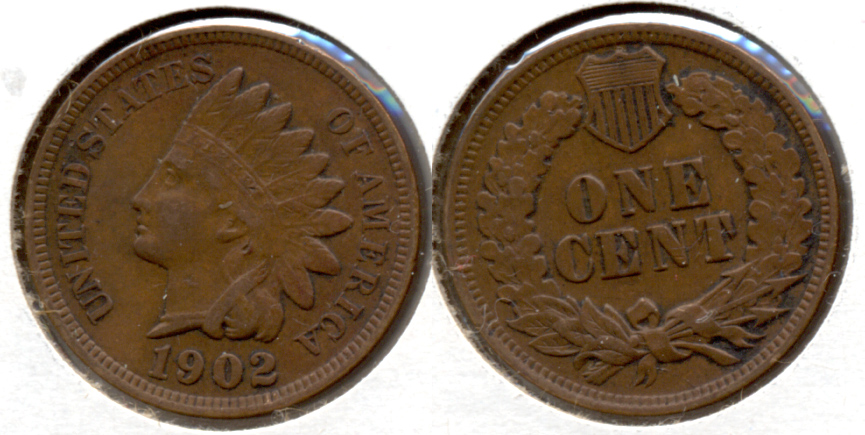 1902 Indian Head Cent VF-20 e