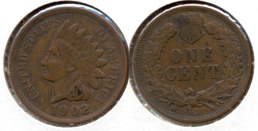 1902 Indian Head Cent VF-20 j
