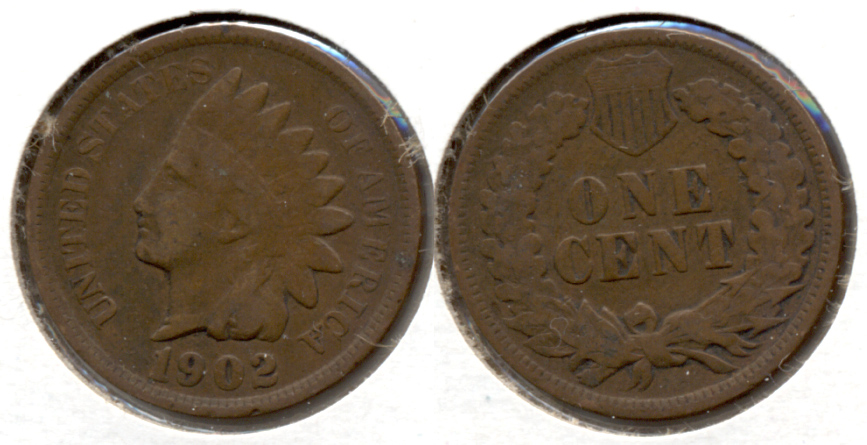 1902 Indian Head Cent VG-8