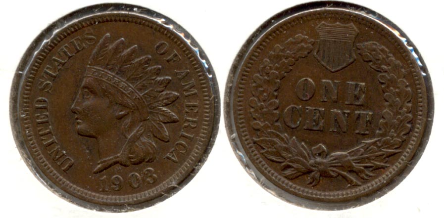 1903 Indian Head Cent AU-50 b