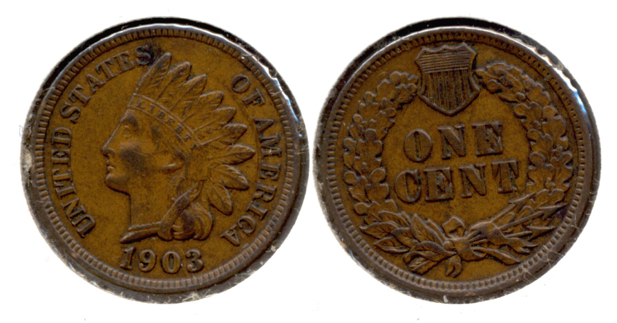 1903 Indian Head Cent AU-50 e