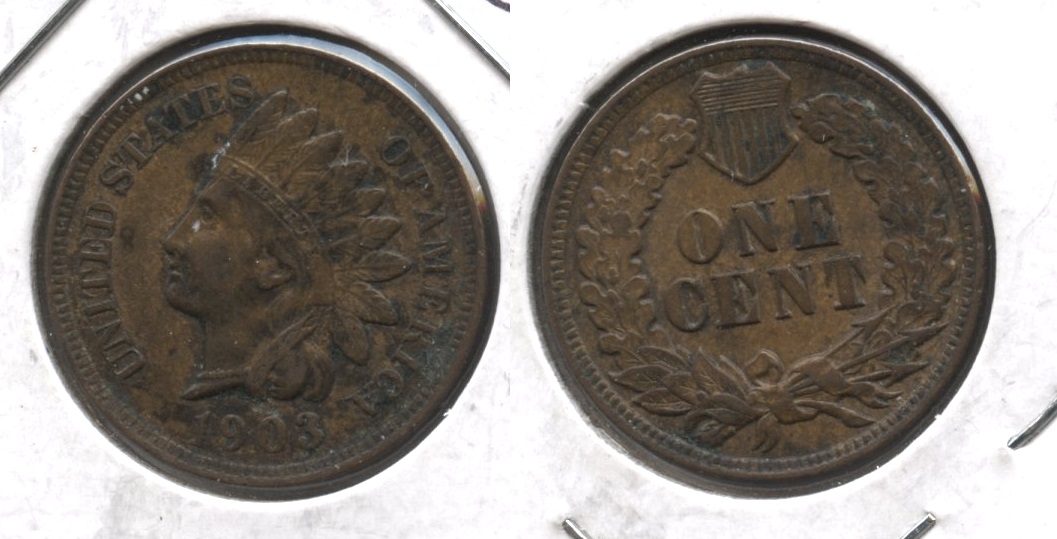 1903 Indian Head Cent AU-50 #i Ugly