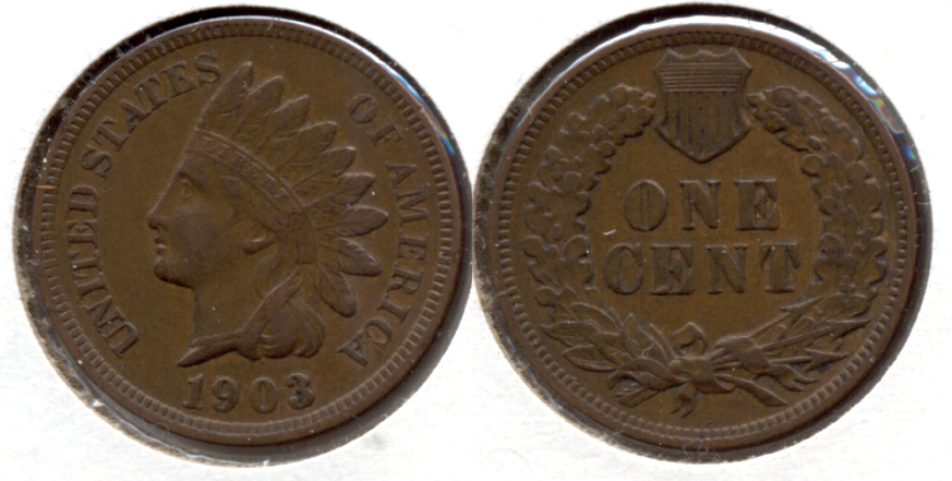 1903 Indian Head Cent EF-40 f