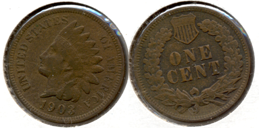 1903 Indian Head Cent Fine-12 f