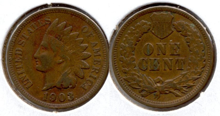1903 Indian Head Cent Fine-12 g