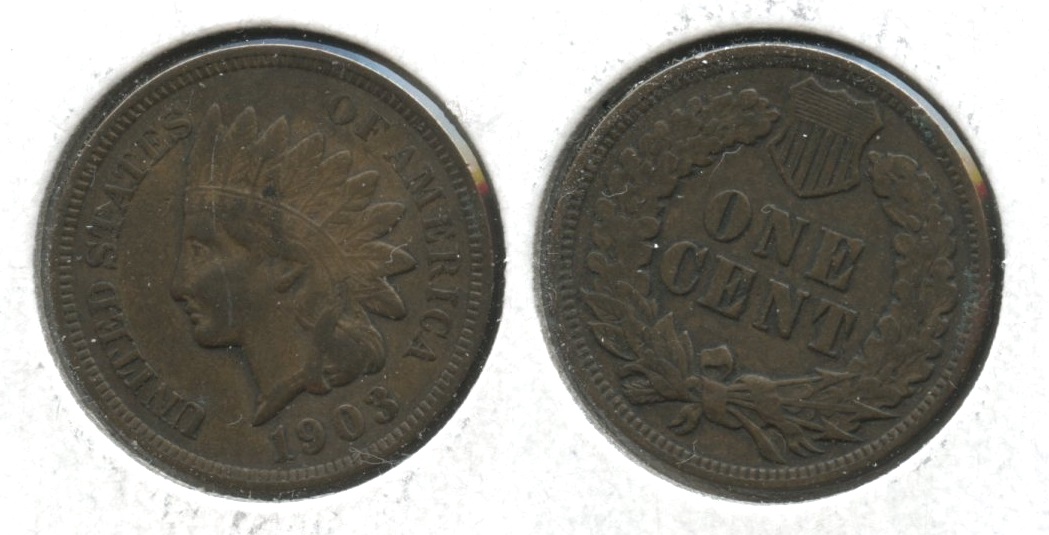 1903 Indian Head Cent Fine-12 #q