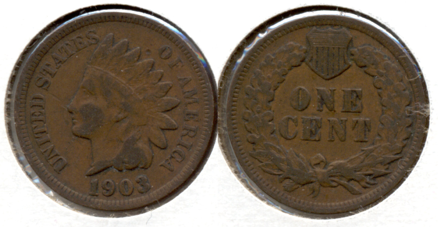 1903 Indian Head Cent VG-8 f