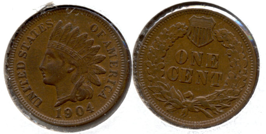 1904 Indian Head Cent AU-50 g