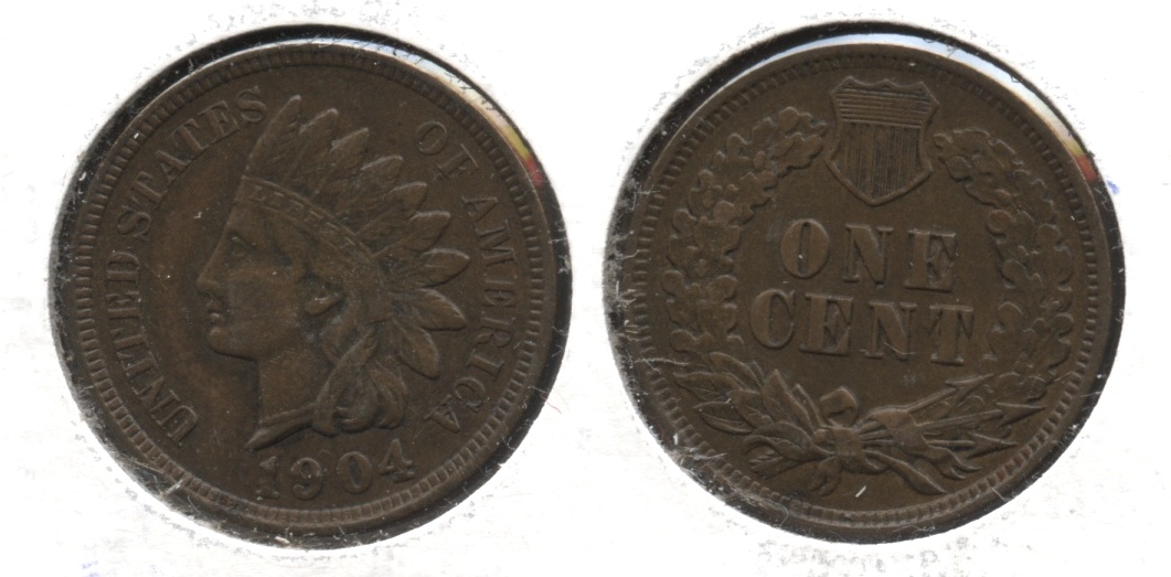 1904 Indian Head Cent AU-50 #k